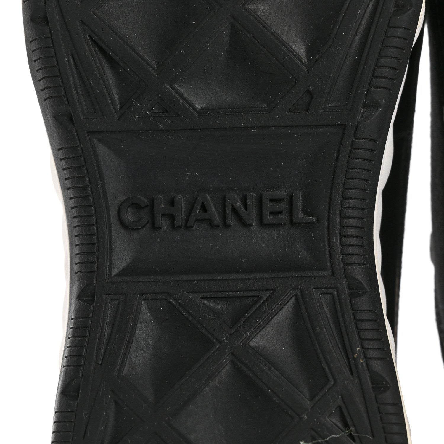 Chanel Velvet Calfskin Mixed Fibers CC Sneakers 38 Black 8 of 11