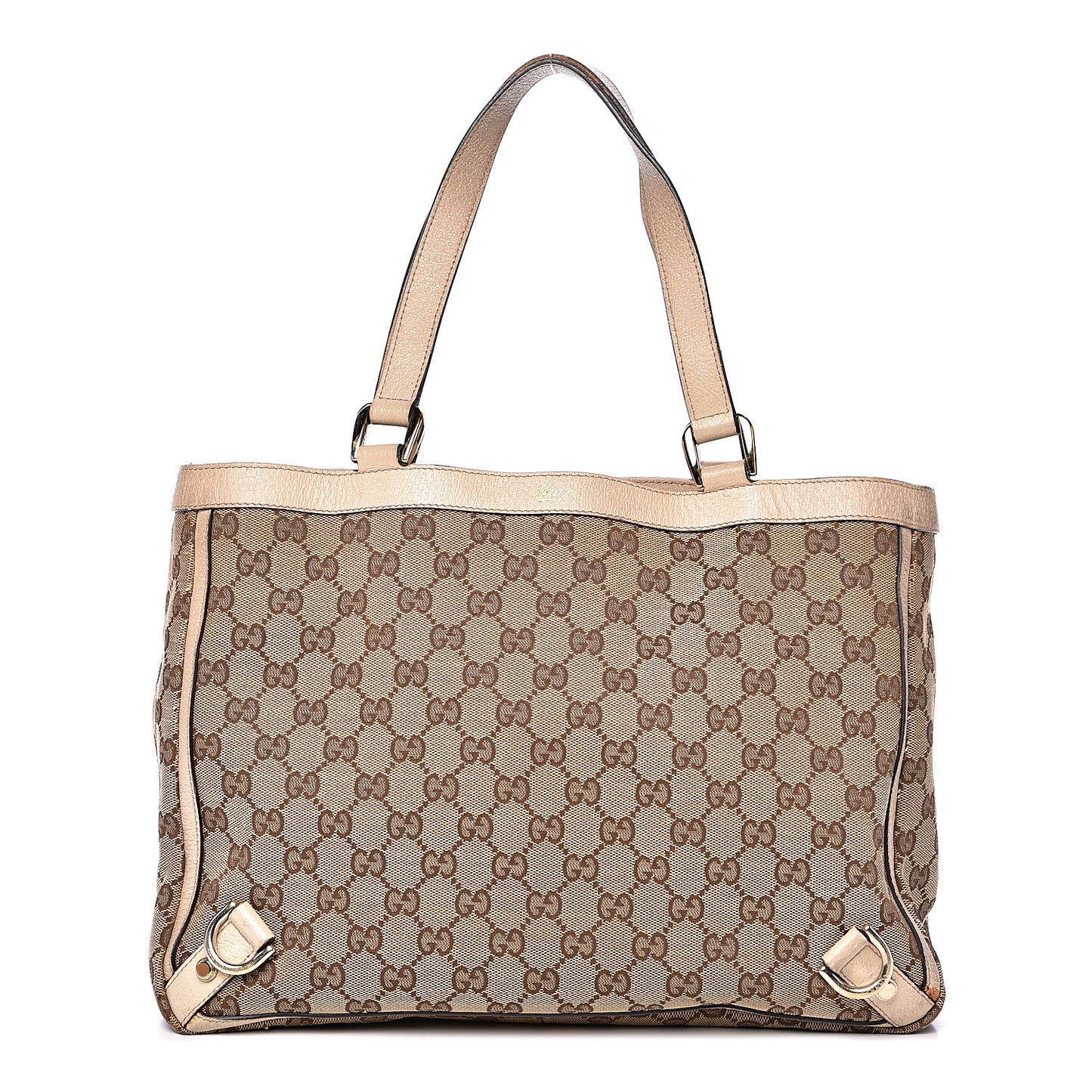 Monogram Medium Abbey Tote White
