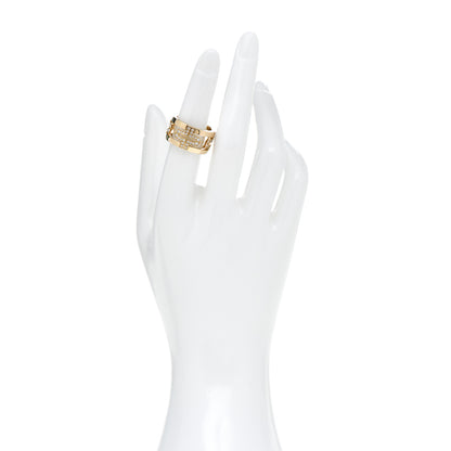 Bulgari 18K Yellow Gold Diamond Parentesi Ring 53 6.25 2 of 5