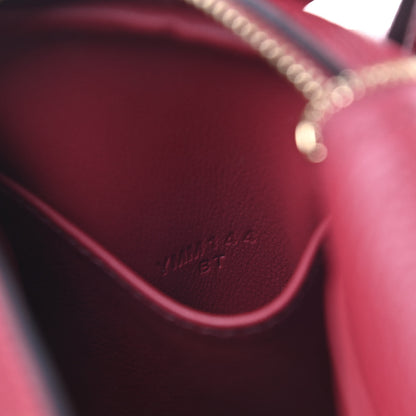 Hermes Taurillon Clemence Mini Lindy 20 Rouge Grenat 7 of 12