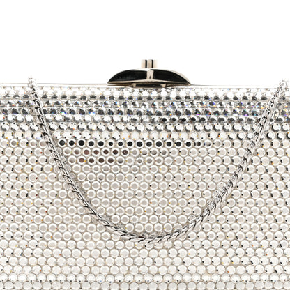 Judith Leiber Swarovski Crystal Minaudiere Clutch Silver 7 of 10