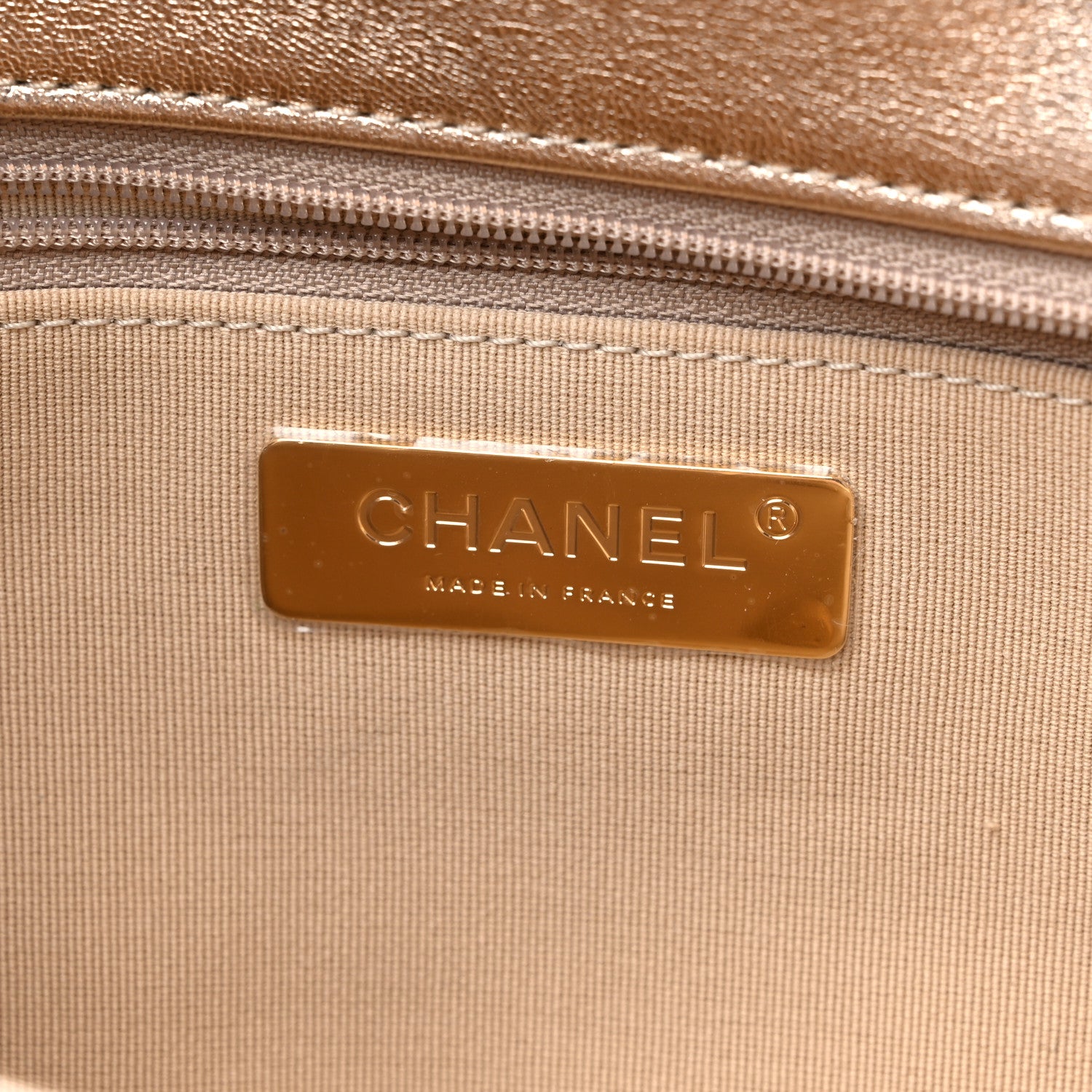Chanel Metallic Calfskin Crochet Medium Chanel 19 Flap Gold 6 of 9