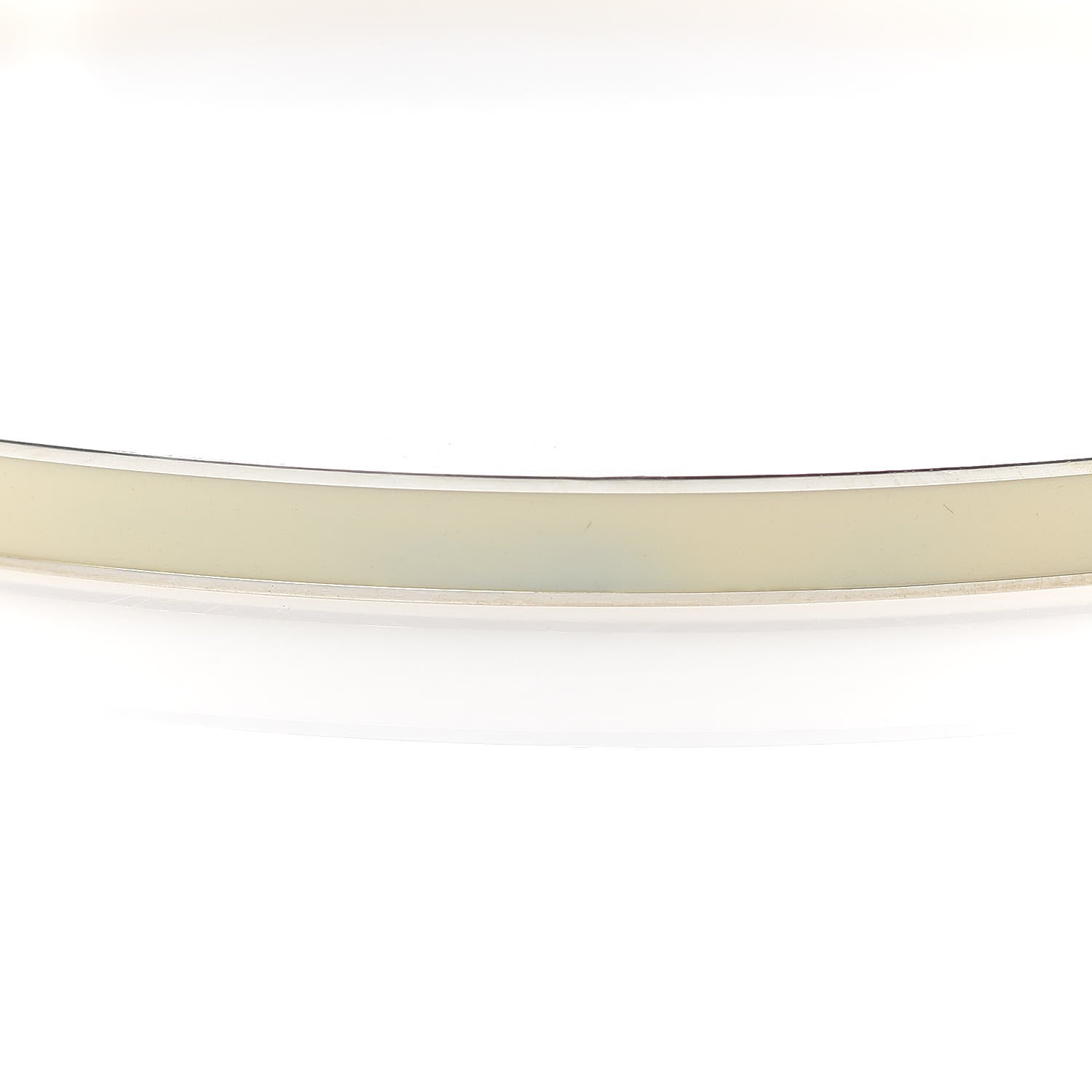Tiffany Sterling Silver Enamel Bangle Bracelet Cream 7 of 7