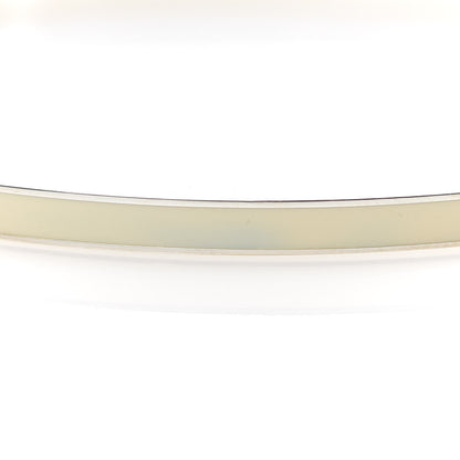 Tiffany Sterling Silver Enamel Bangle Bracelet Cream 7 of 7