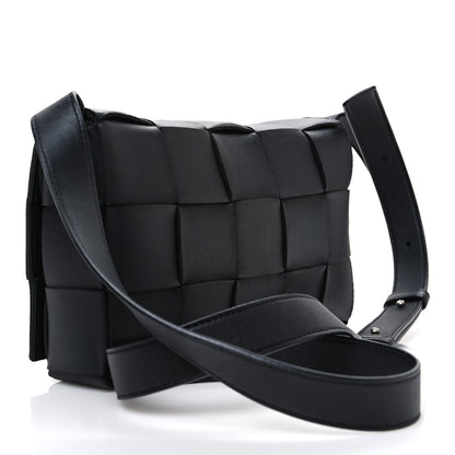 Bottega Veneta Lambskin Maxi Intrecciato Cassette Crossbody Bag Black 3 of 12