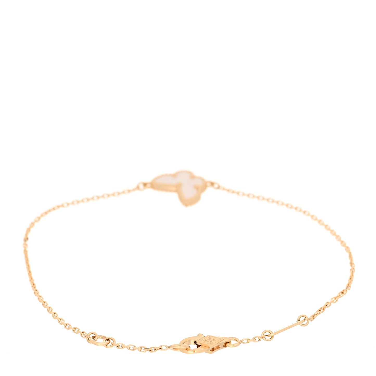 18K Yellow Gold Mother of Pearl Sweet Alhambra Butterfly Bracelet
