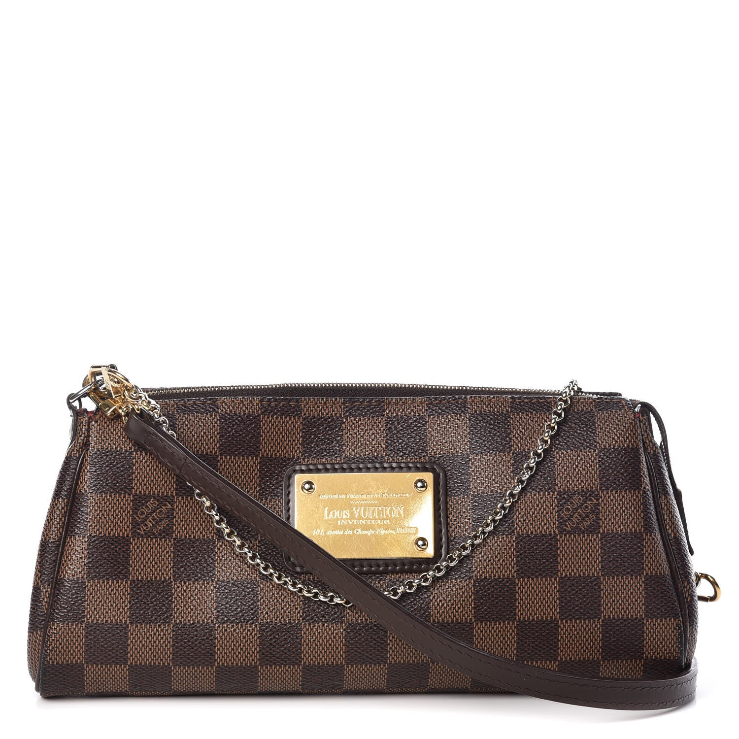 Louis Vuitton Damier Ebene Eva Clutch 1 of 8