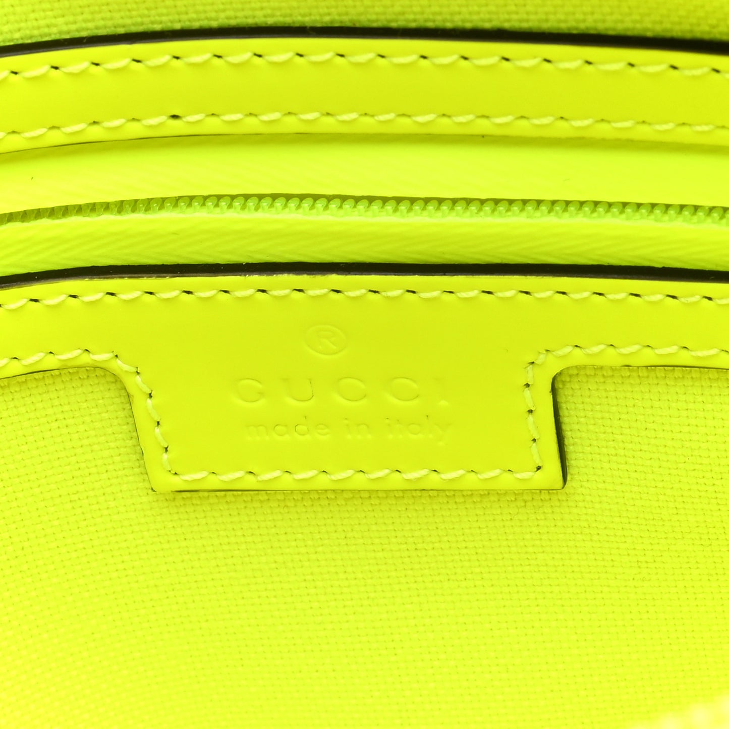 Rubber Effect Monogram GG Crossbody Bag Fluorescent Yellow