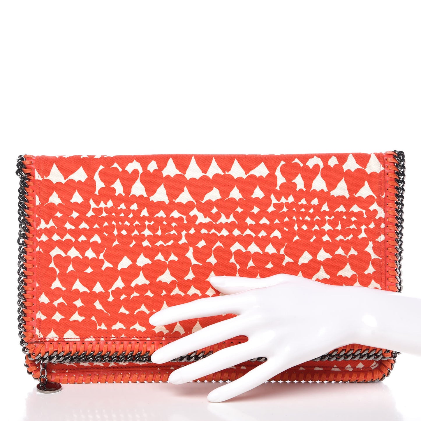Canvas Falabella Hearts Clutch Flame