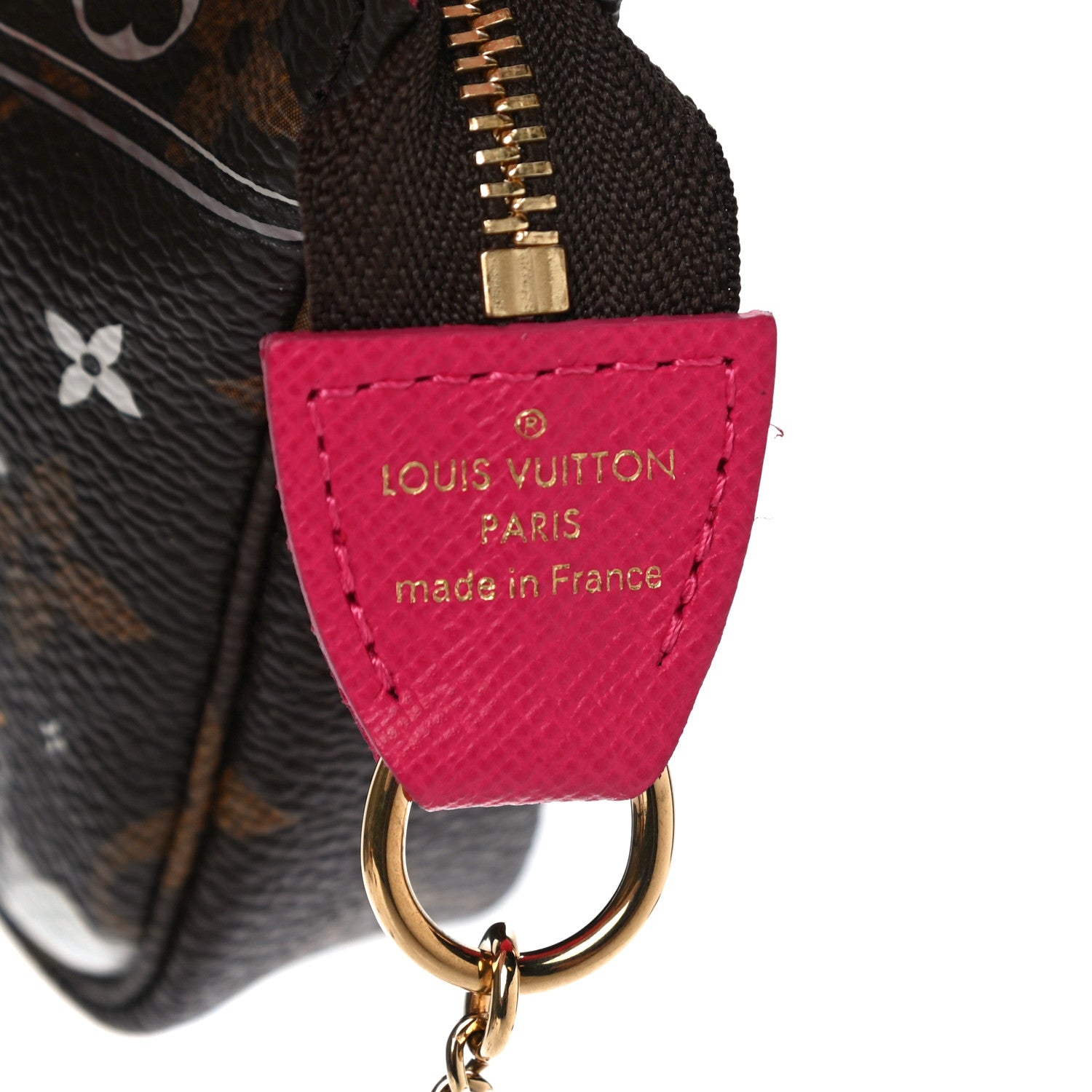 Louis Vuitton Monogram 2019 Christmas Animation Mini Courchevel Pochette Accessories Fuchsia 6 of 11