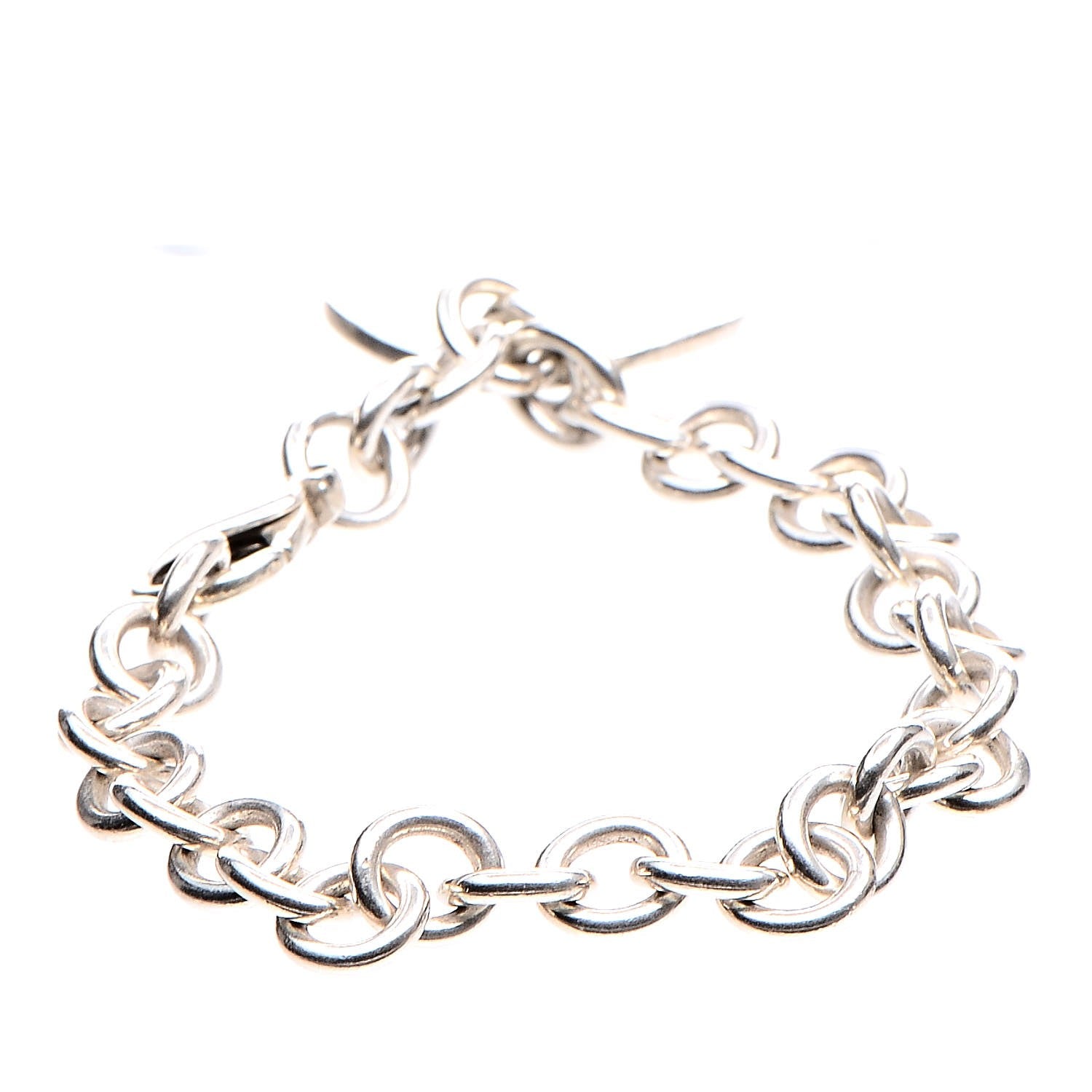 Tiffany Sterling Silver Notes Round Tag Charm Bracelet 4 of 5