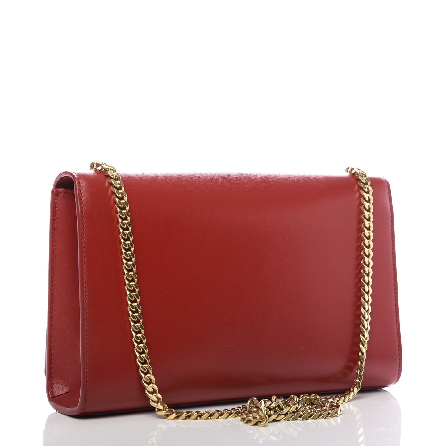 Smooth Calfskin Medium Classic Monogram Kate Tassel Satchel Lipstick Red