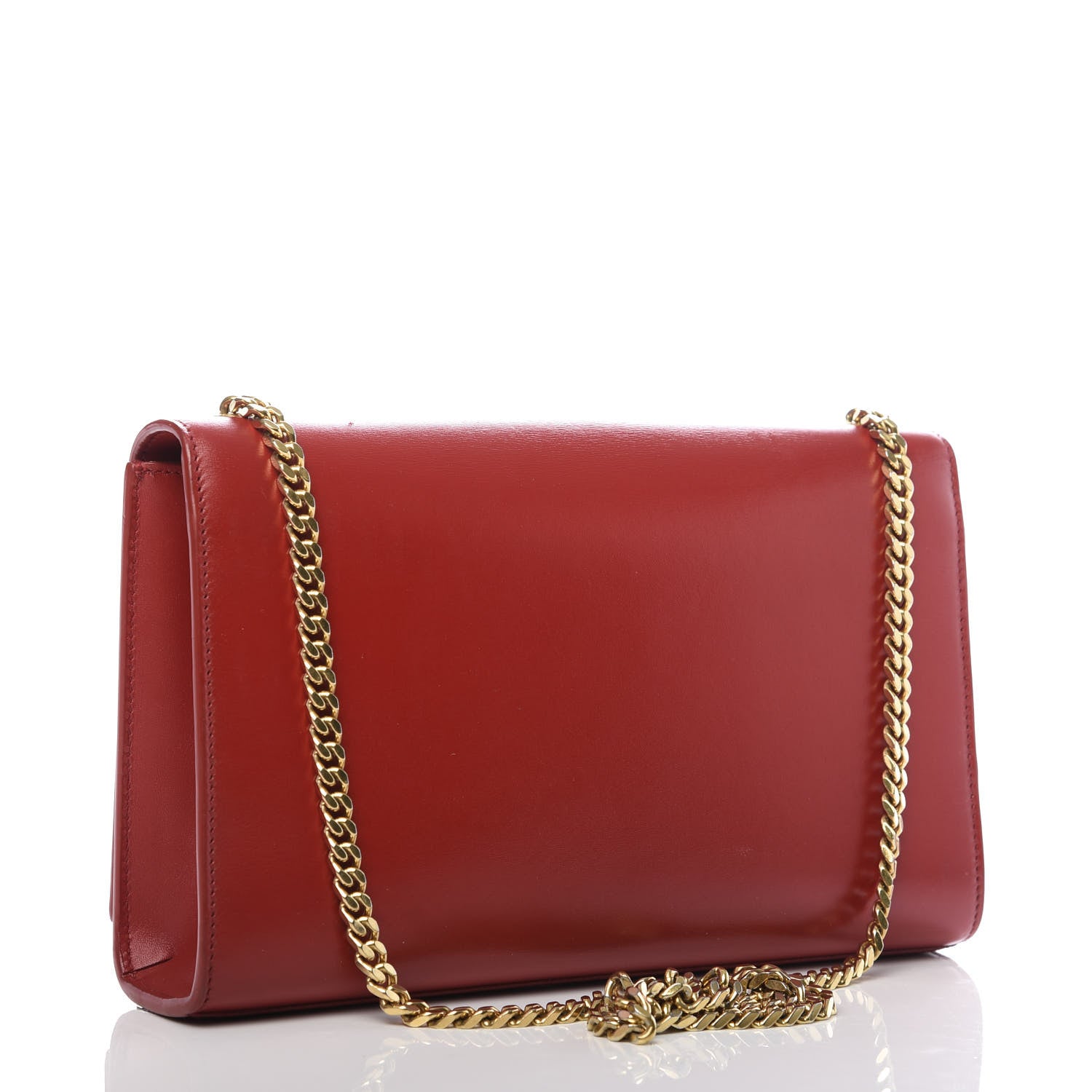 Saint Laurent Smooth Calfskin Medium Classic Monogram Kate Tassel Satchel Lipstick Red 2 of 10