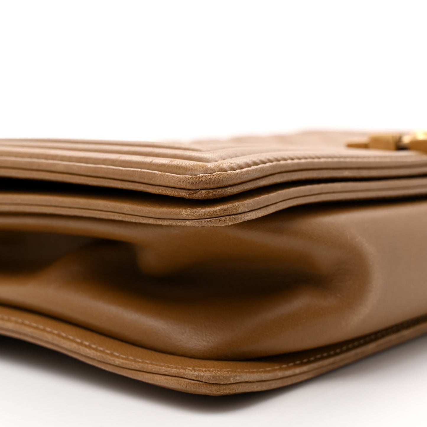 Lambskin Quilted New Medium Boy Flap Dark Beige