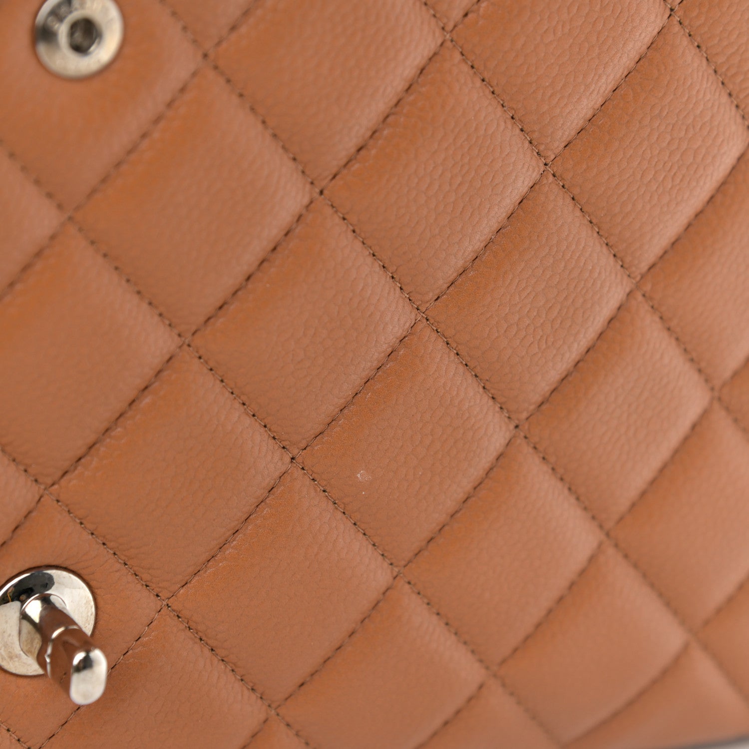 Chanel Caviar Quilted Maxi Double Flap Light Brown 14 of 15