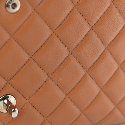 Chanel Caviar Quilted Maxi Double Flap Light Brown 14 of 15