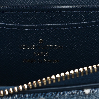 Louis Vuitton Denim Monogram Jacquard Zippy Coin Purse Bleu 6 of 8
