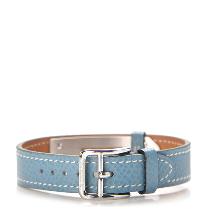 Hermes Stainless Steel Courchevel 20mm Kelly Cadena Quartz Watch Blue Jean 4 of 6