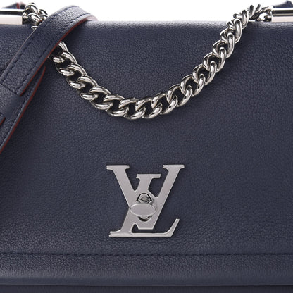Louis Vuitton Calfskin Lockme II Chain Bag BB Marine Rouge 9 of 9
