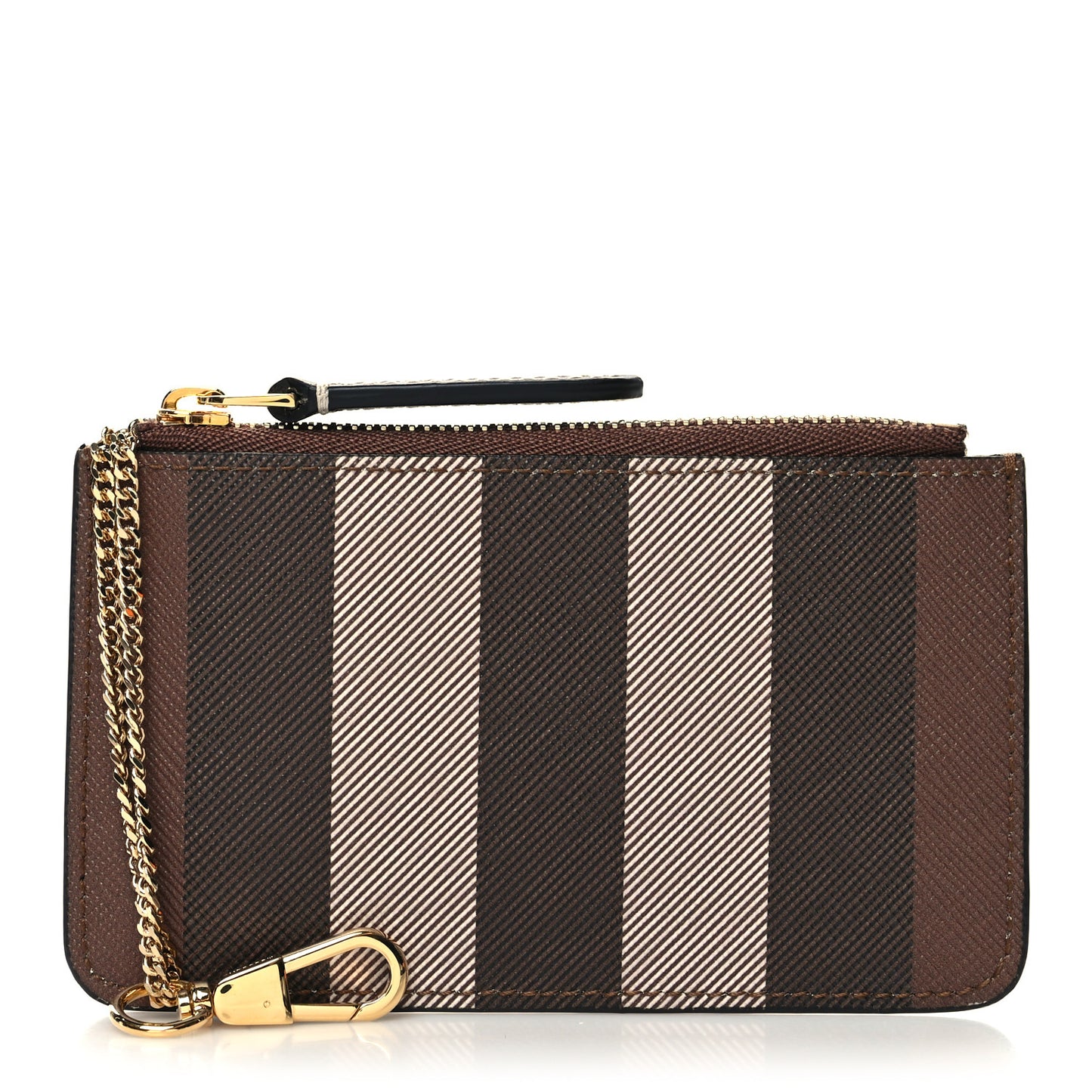 Kelbrook Exaggerated Check Canvas Card Case Birch Brown