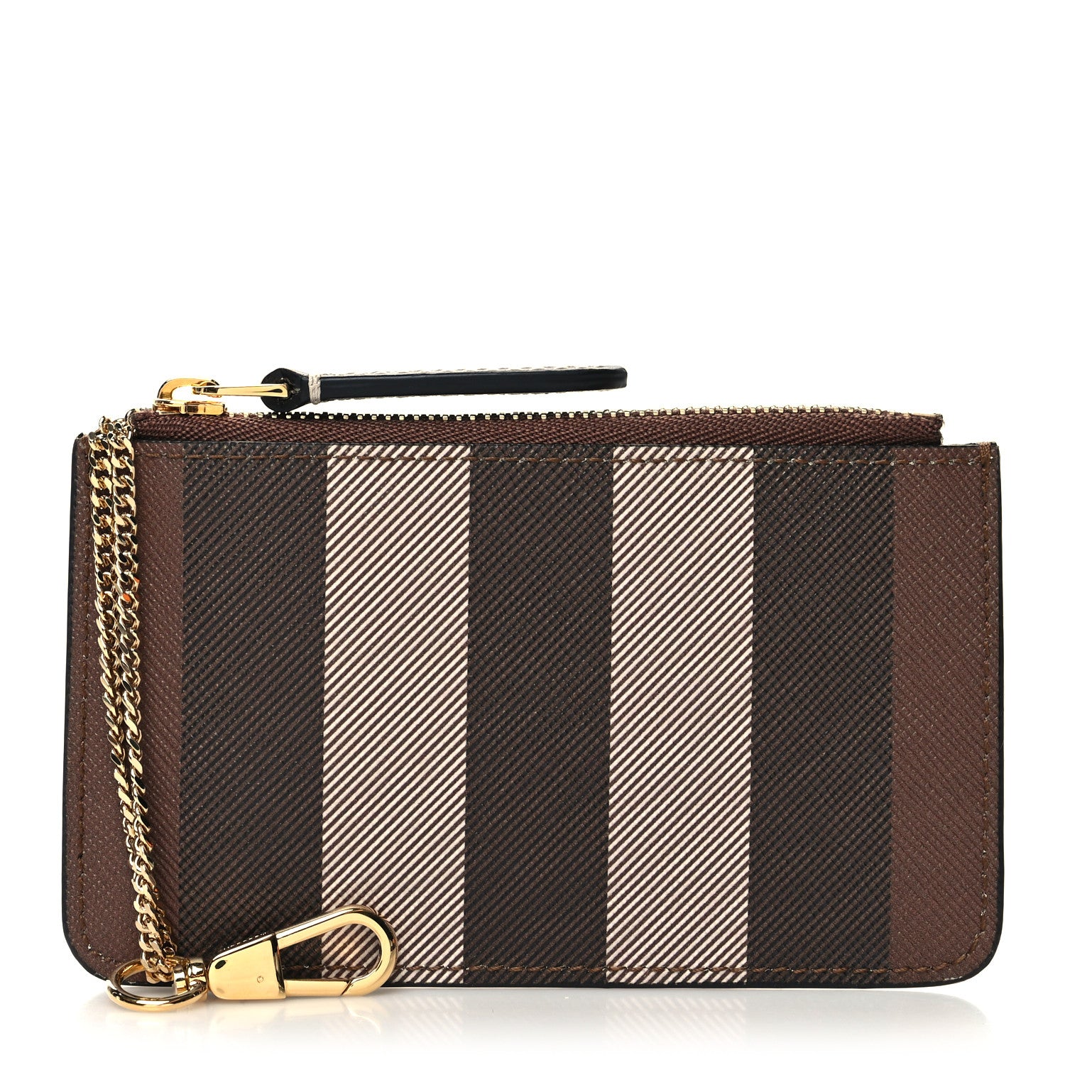 Burberry Kelbrook Exaggerated Check Canvas Card Case Birch Brown 1 of 7