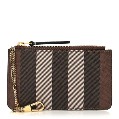 Burberry Kelbrook Exaggerated Check Canvas Card Case Birch Brown 1 of 7