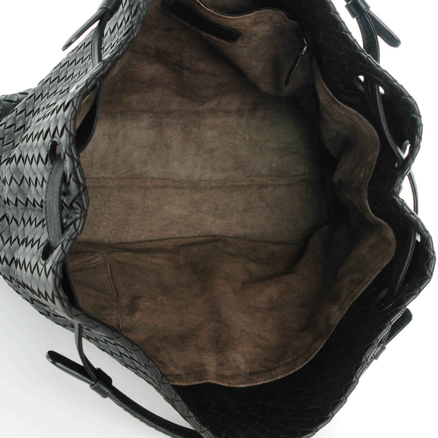 Nappa Intrecciato Medium Garda Bag Black