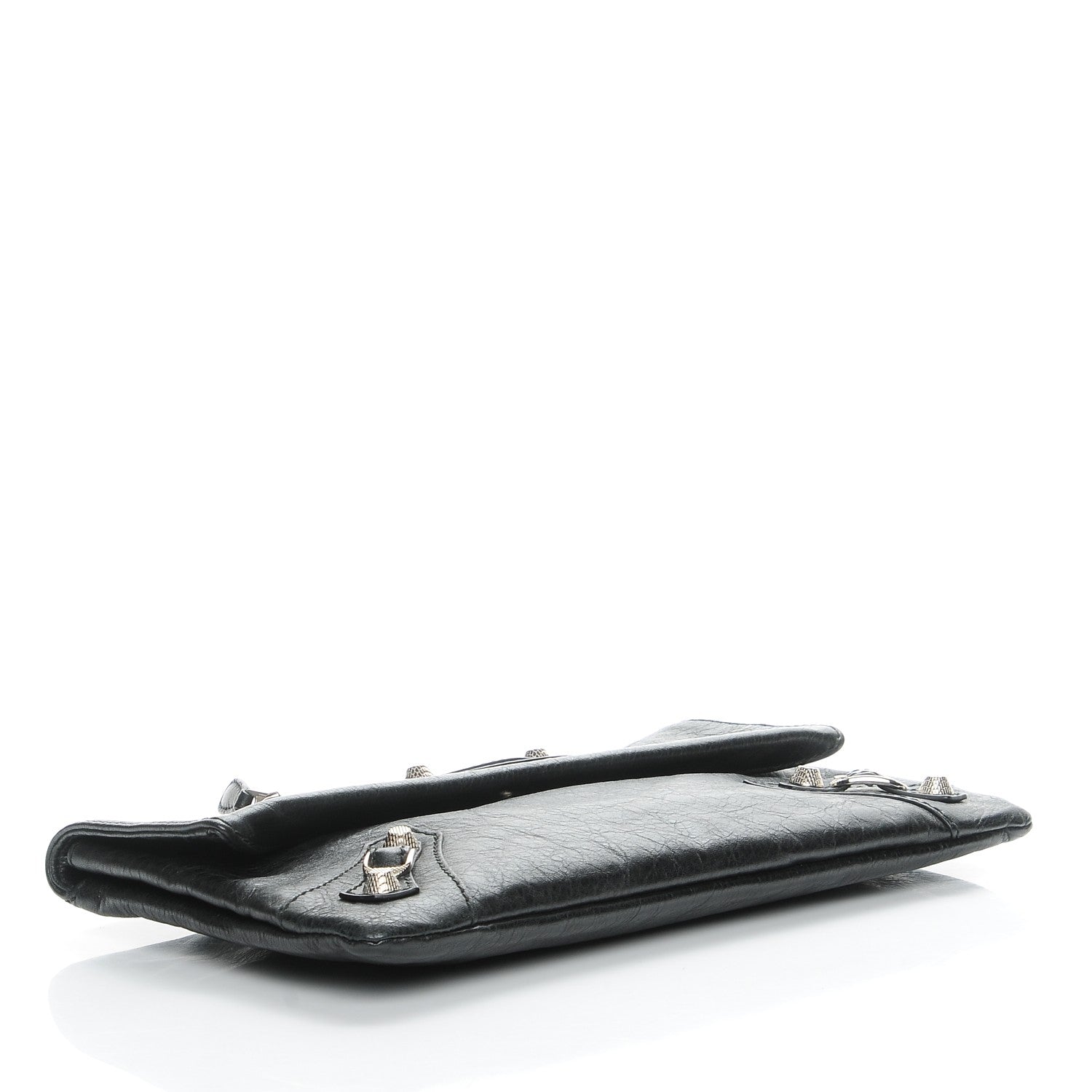 Balenciaga Agneau Giant 12 Silver Hardware Envelope Clutch Black 4 of 9