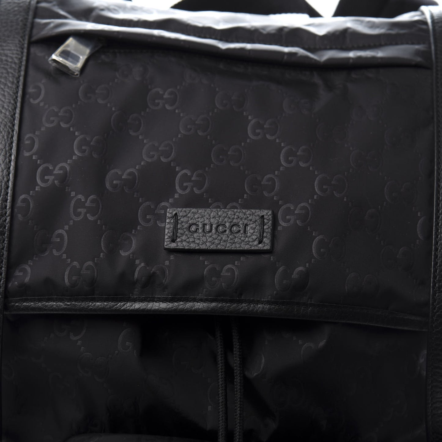 Nylon Monogram Medium Light Double Buckle Backpack Black