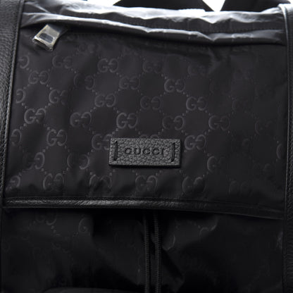 Gucci Nylon Monogram Medium Light Double Buckle Backpack Black 9 of 10