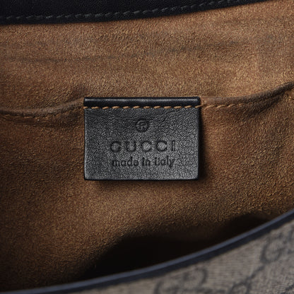 Gucci GG Supreme Monogram Web Medium Padlock Messenger Shoulder Bag Black 6 of 10