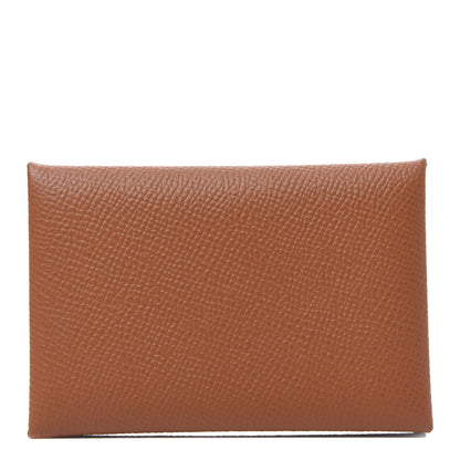 Hermes Epsom Calvi Card Case Gold 1 of 7