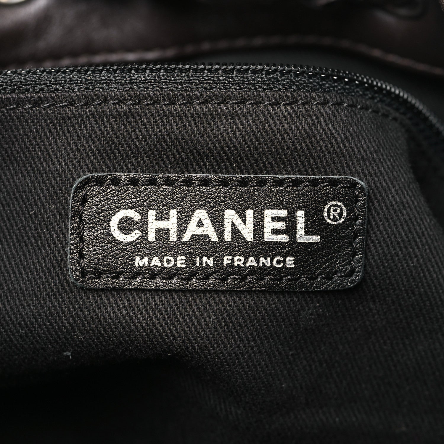 Chanel Calfskin Drawstring CC Bucket Bag Dark Brown 6 of 10