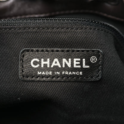 Chanel Calfskin Drawstring CC Bucket Bag Dark Brown 6 of 10