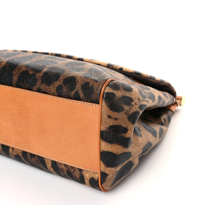 Dolce & Gabbana Dauphine Leopard Print Medium Miss Sicily Satchel Naturale Tan 8 of 8