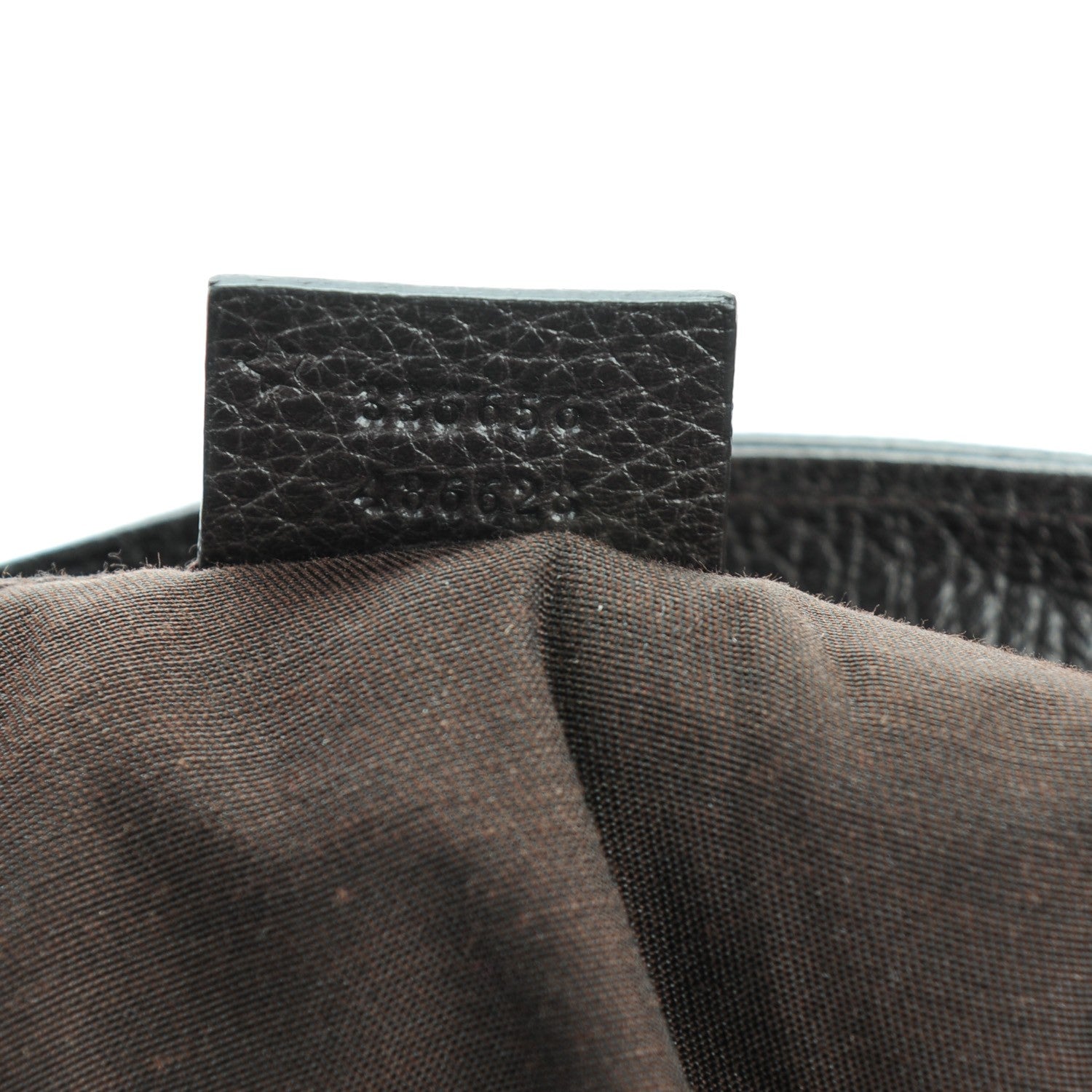 Gucci Pebbled Calfskin Medium Bamboo Bar Tote Dark Brown 7 of 7
