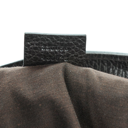 Gucci Pebbled Calfskin Medium Bamboo Bar Tote Dark Brown 7 of 7