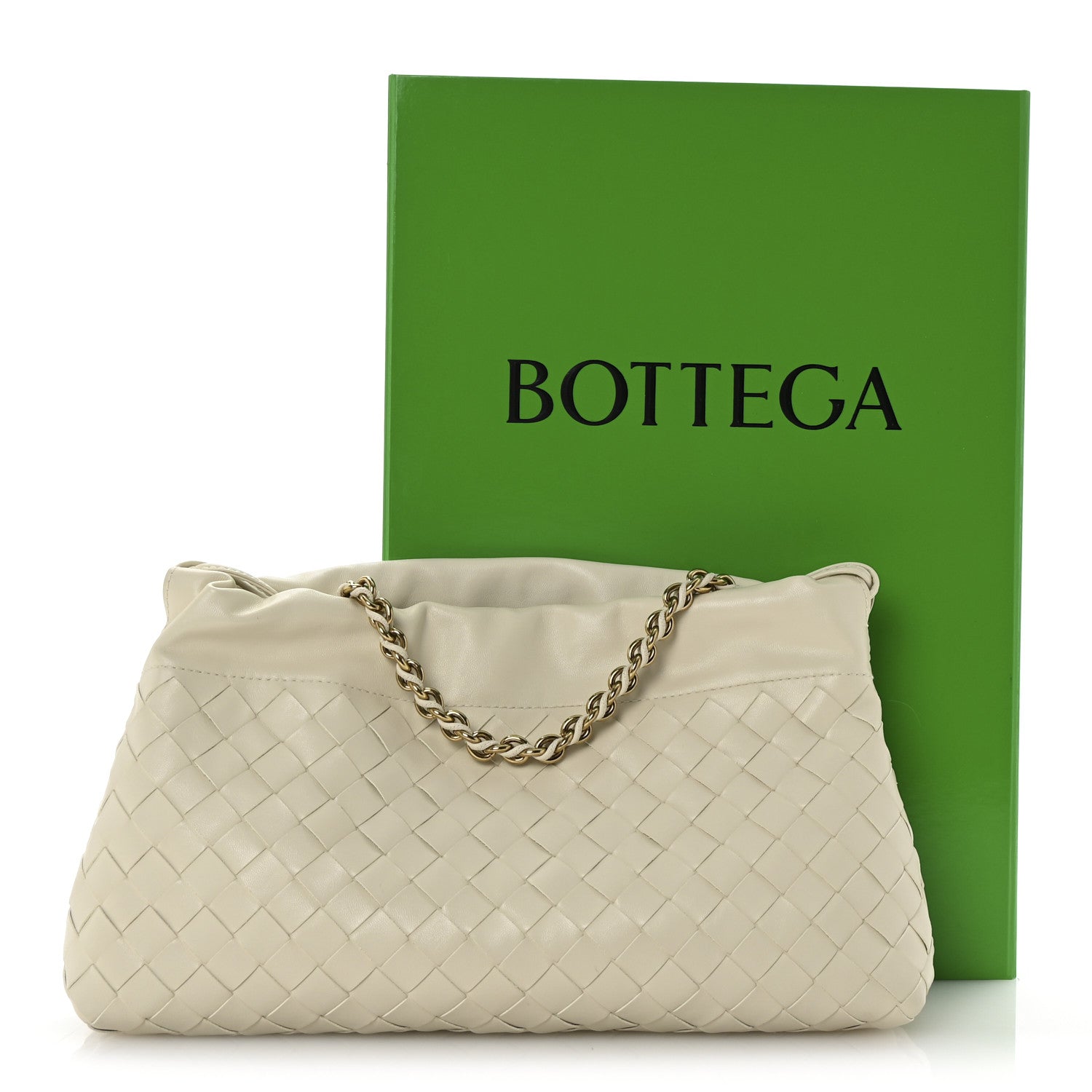 Bottega Veneta Nappa Intrecciato Dustbag Notte Shoulder Bag Sea Salt 10 of 10