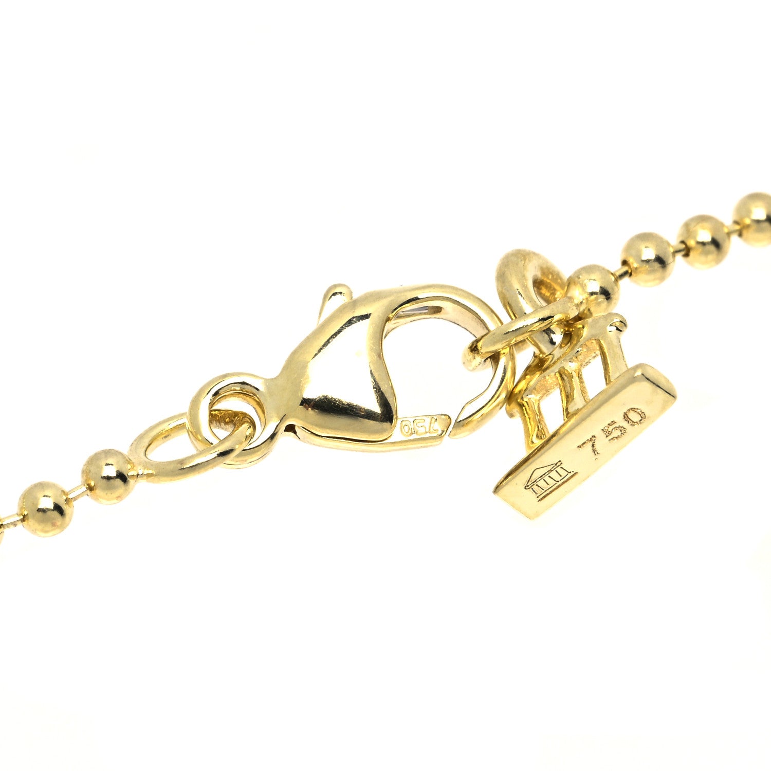 Temple St. Clair 18K Yellow Gold Ball Chain Necklace 18" 5 of 5