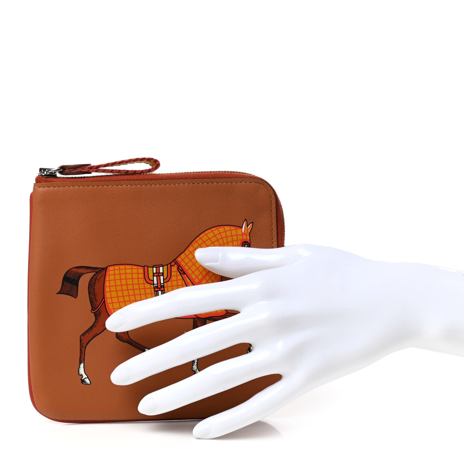 Hermes Swift Couverture Nouvelle Carre Pocket Pouch Gold Ambre 2 of 7