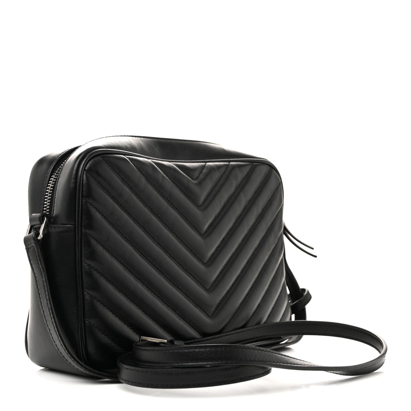 Calfskin Matelasse Monogram Lou Camera Bag Black