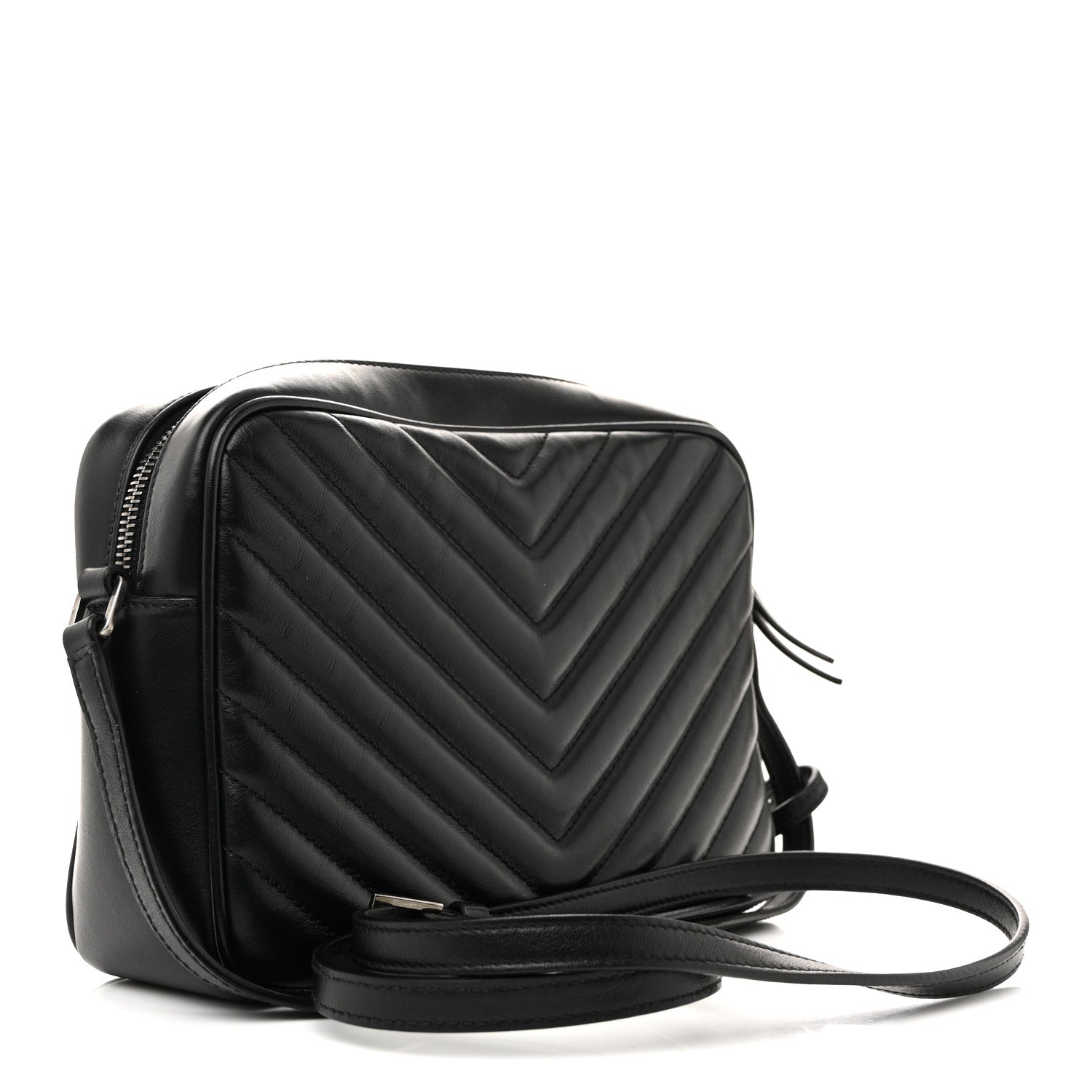 Saint Laurent Calfskin Matelasse Monogram Lou Camera Bag Black 3 of 10