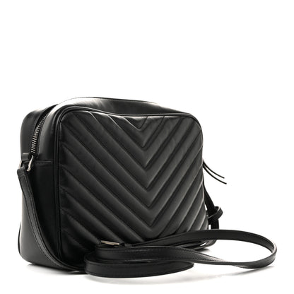 Saint Laurent Calfskin Matelasse Monogram Lou Camera Bag Black 3 of 10