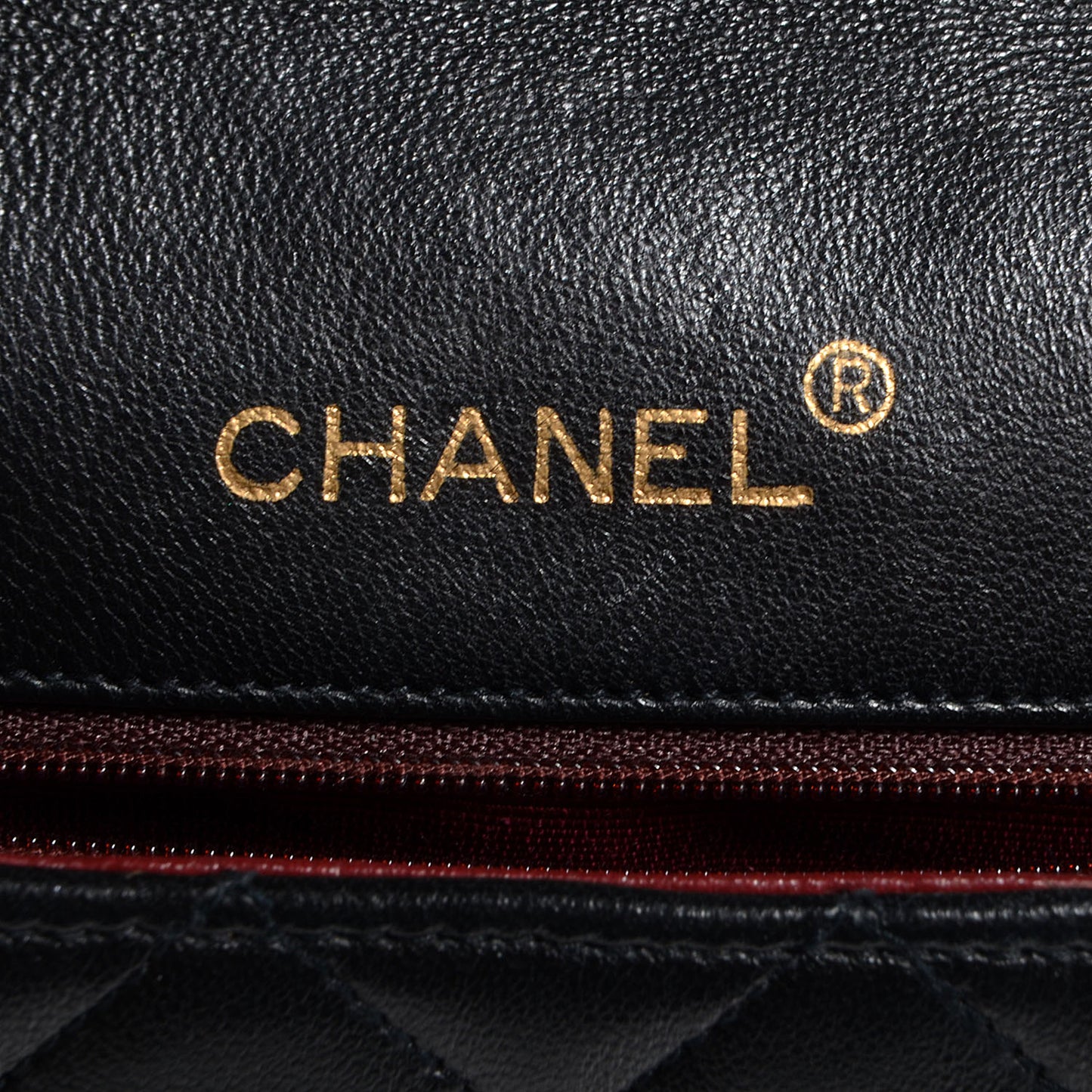 Lambskin Quilted Small Half Moon Flap Black