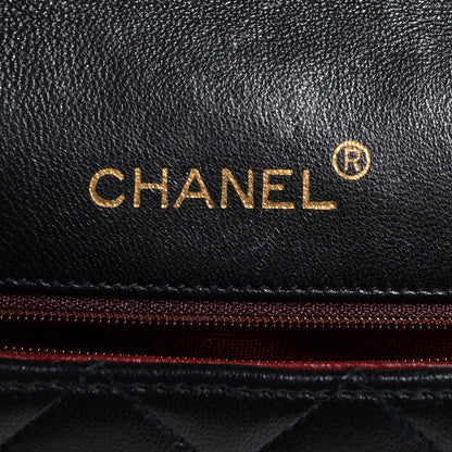 Chanel Lambskin Quilted Small Half Moon Flap Black 8 of 10