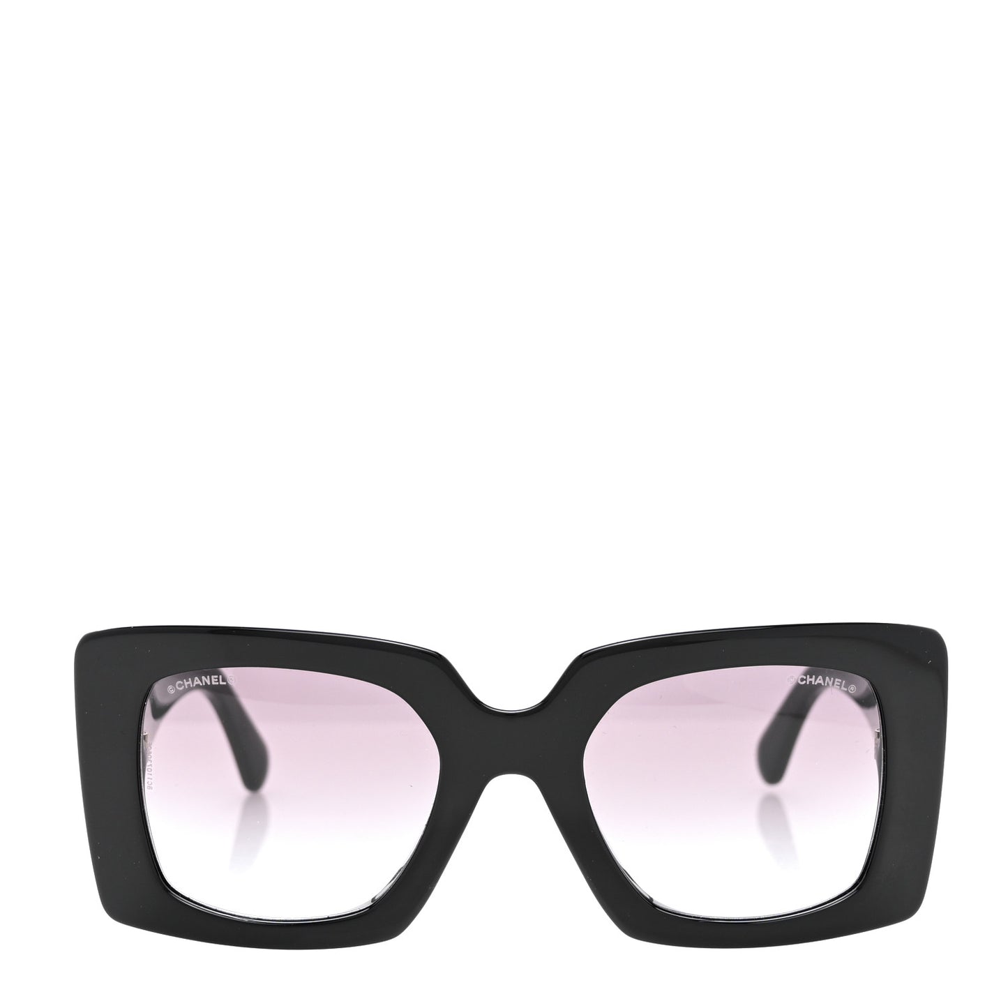 Acetate Pearl Rectangle Sunglasses 5480-H Black