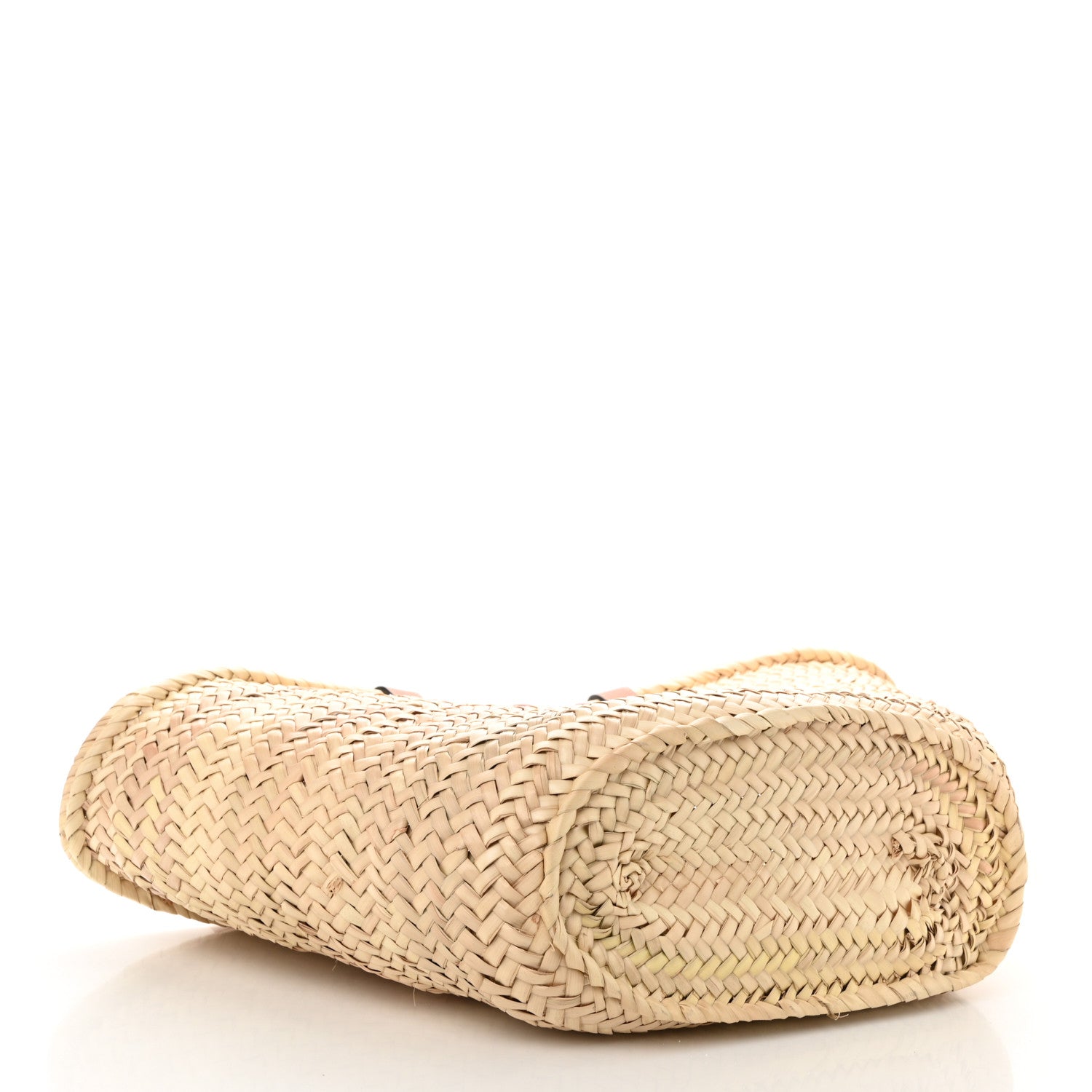 Celine Raffia Calfskin Triomphe Medium Panier Tan 4 of 9