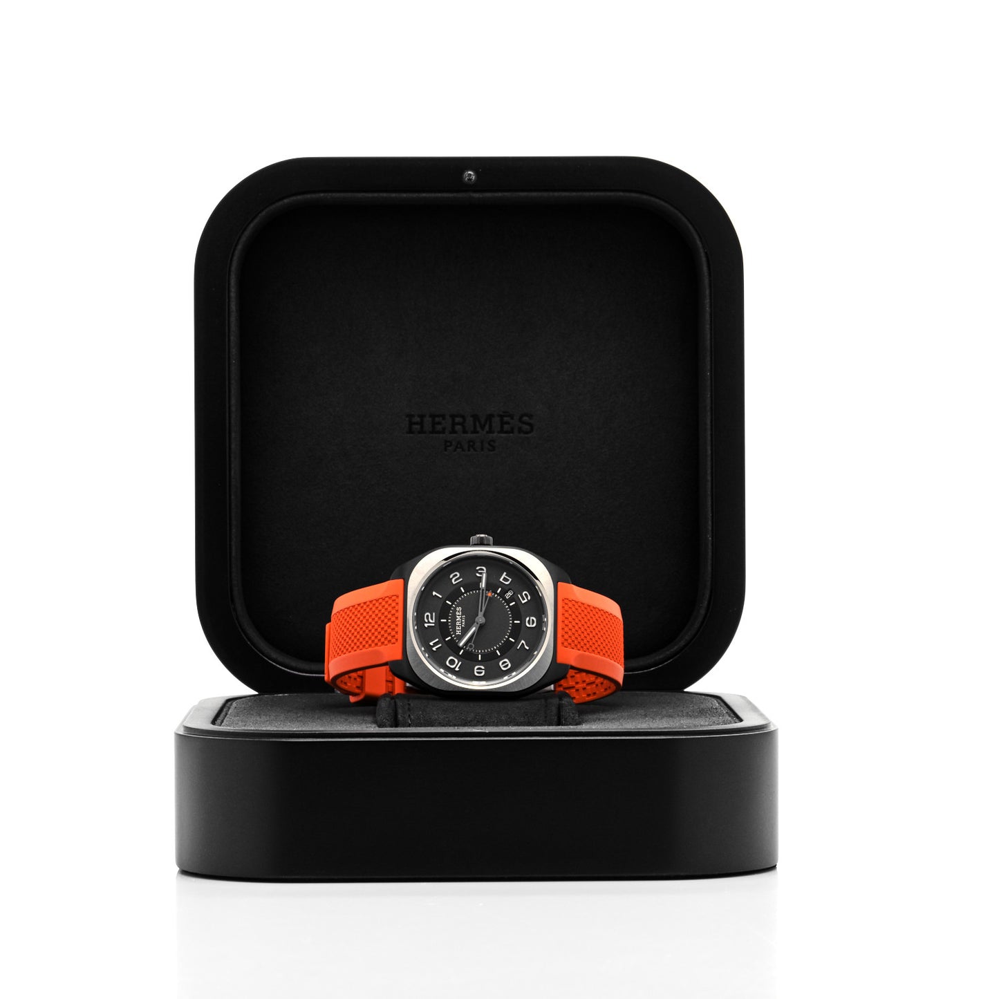 DLC Coated Titanium Rubber 39mm H08 Automatic Watch Orange