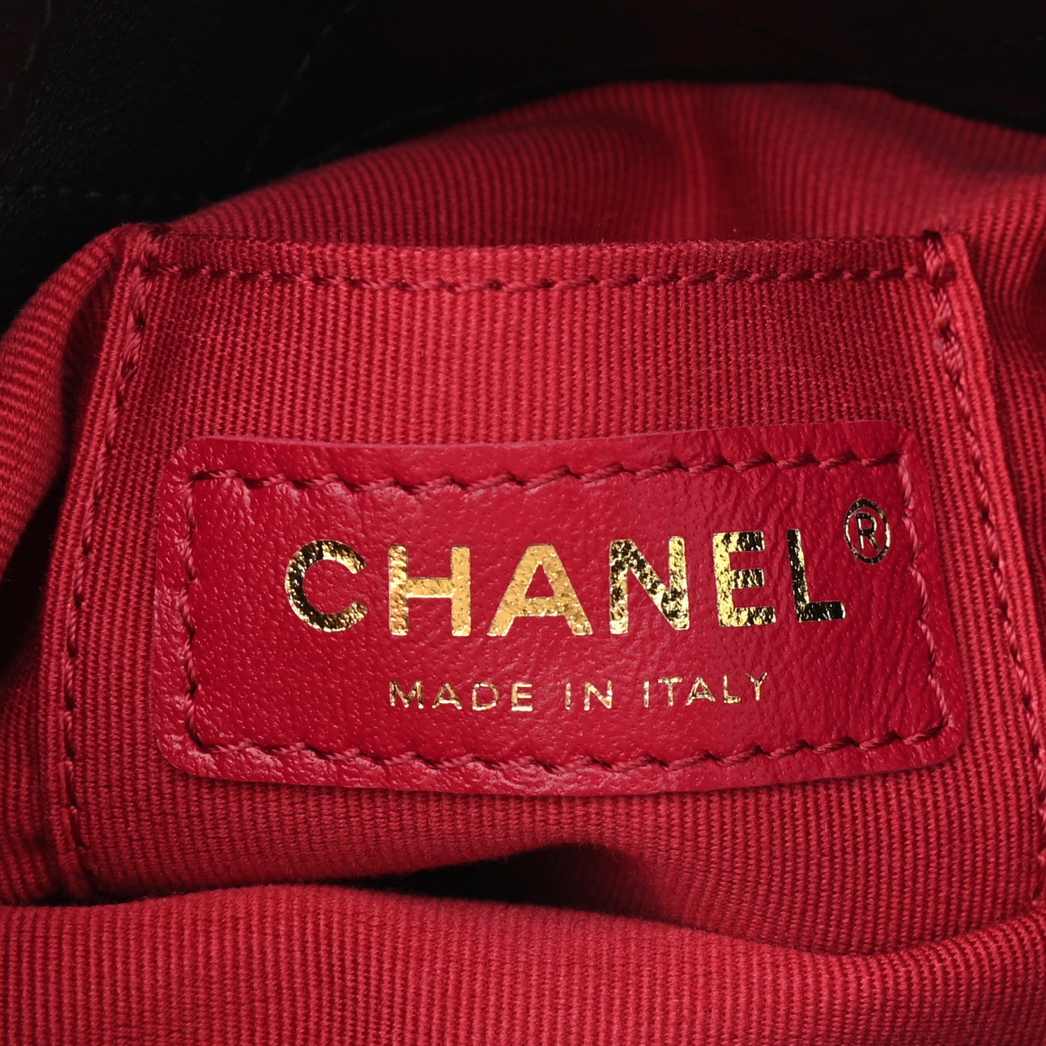 Chanel Lambskin Quilted Pearl Crown Drawstring Bag Black 6 of 9