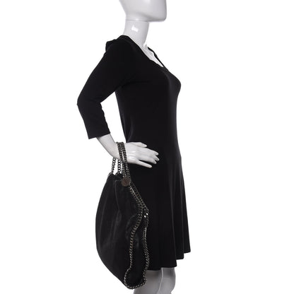 Stella McCartney Shaggy Deer Falabella Fold Over Tote Black 3 of 10